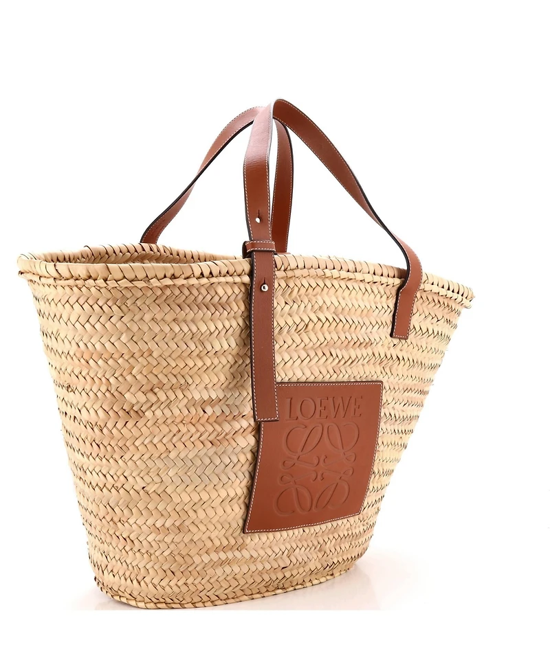 Pre-Owned Loewe Large Basket Tote Raffia