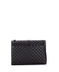 Pre-Owned Saint Laurent Large Classic Monogram Envelope Satchel Mixed Matelasse Leather