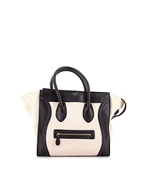 Pre-Owned Celine Mini Luggage Bag Canvas and Leather