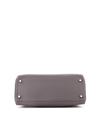 Pre-Owned HERMES Kelly Handbag Clemence with Palladium Hardware