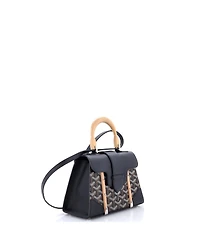 Pre-Owned Goyard Mini Structured Saigon Top Handle Bag Coated Canvas with Leather