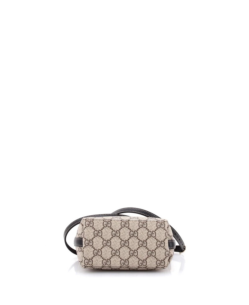 Pre-Owned Gucci Small Gg Emblem Bucket Bag Gg Coated Canvas