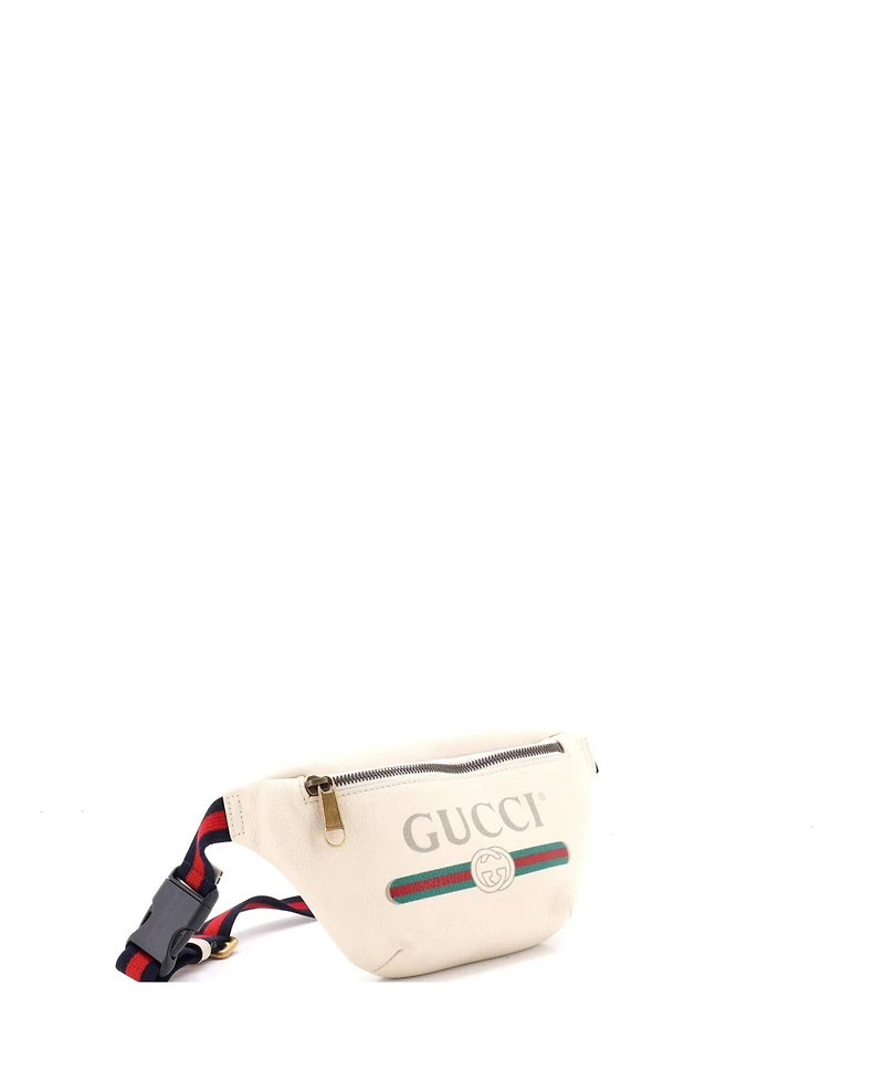 Pre-Owned Gucci Small Logo Belt Bag Printed Leather