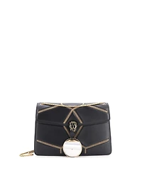 Pre-Owned Bvlgari Medium Glam Rebel Serpenti Forever Shoulder Bag Chain Embellished Quilted Leather