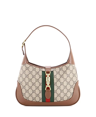 Pre-Owned Gucci Small Jackie 1961 Hobo Gg Coated Canvas