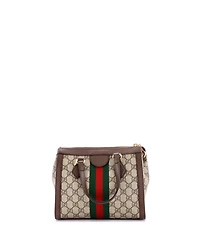 Pre-Owned Gucci Small Ophidia Top Handle Tote Gg Coated Canvas with Leather