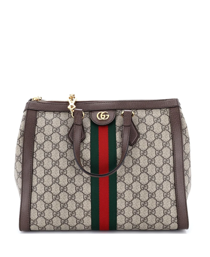 Pre-Owned Gucci Medium Ophidia Top Handle Tote Gg Coated Canvas