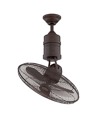 21" Craftmade Bellows Iii Bronze Damp Rated Ceiling Fan with Remote
