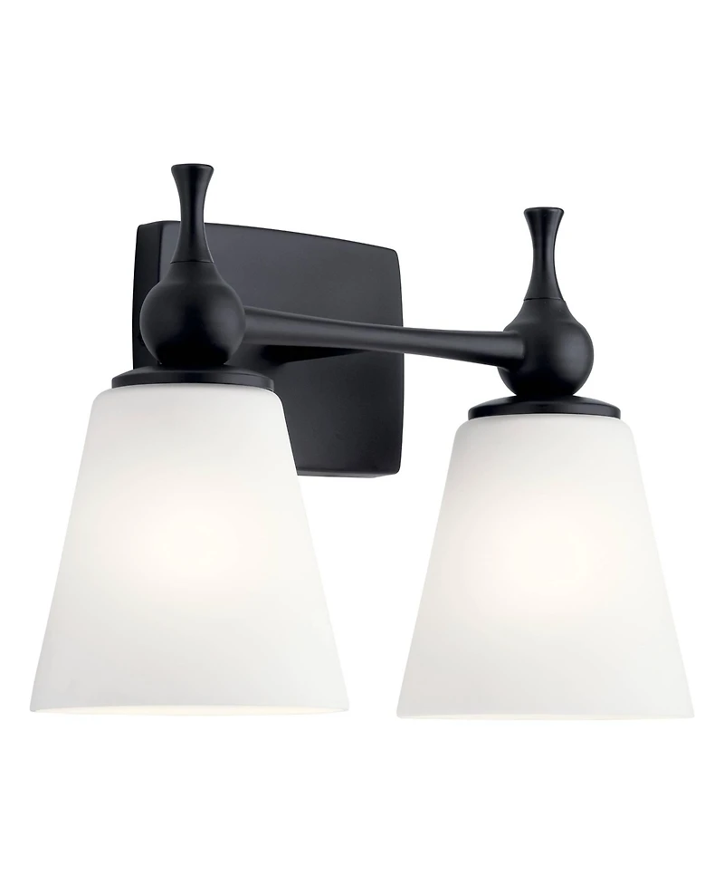 Kichler Cosabella 10 1/4" High 2-Light Black Wall Sconce
