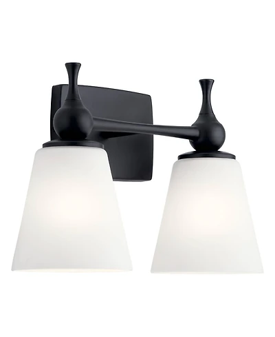 Kichler Cosabella 10 1/4" High 2-Light Black Wall Sconce