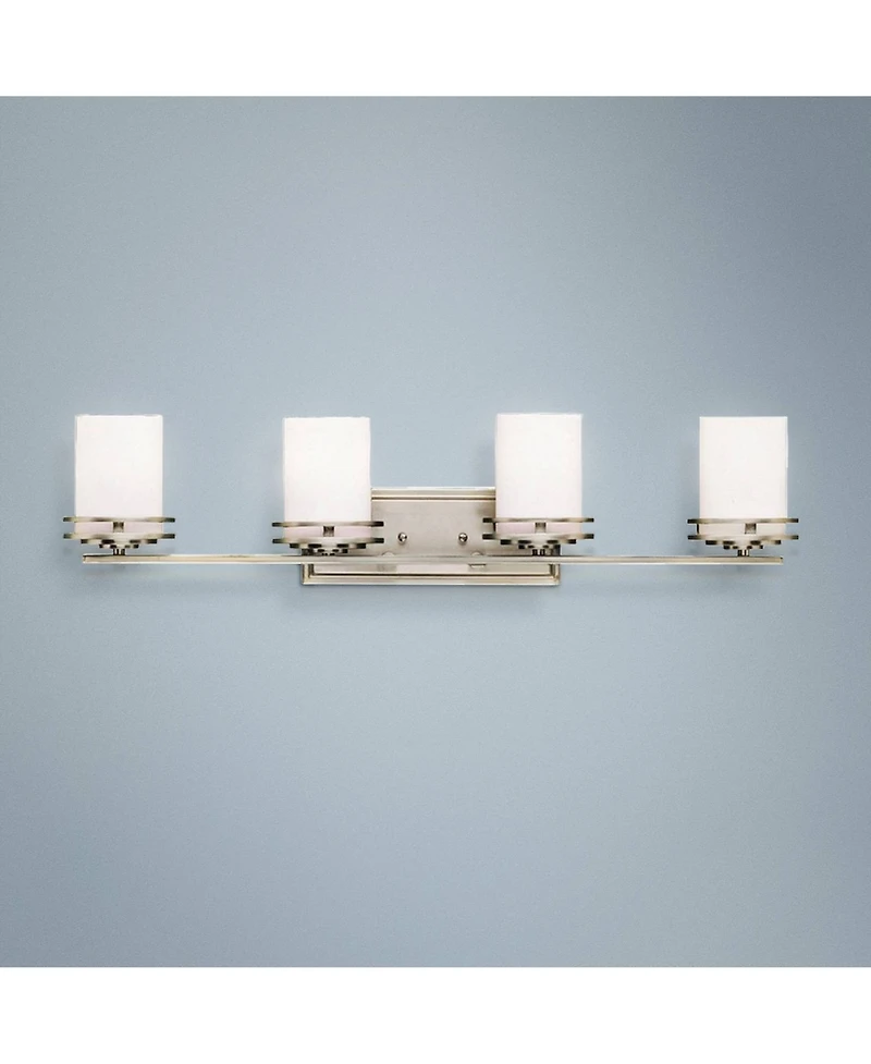 Kichler Hendrik 34" Wide 4-Light Nickel Bathroom Light Fixture