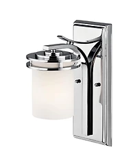 Kichler Hendrik 12" High Satin Opal Glass Wall Sconce