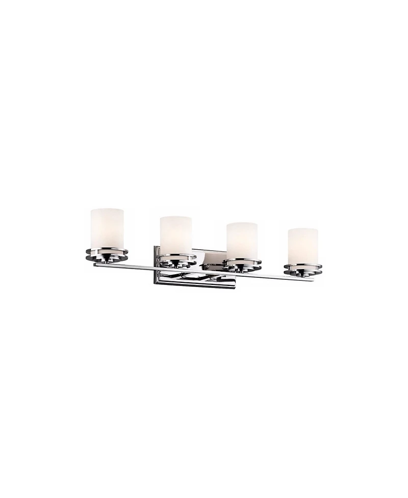 Kichler Hendrik 33 3/4" Chrome Finish and Satin Opal Glass Bath Light