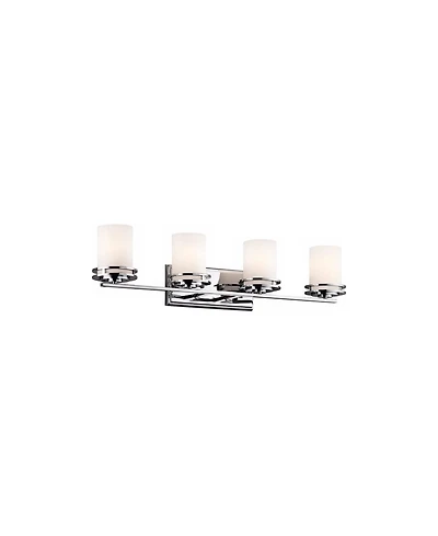 Kichler Hendrik 33 3/4" Chrome Finish and Satin Opal Glass Bath Light