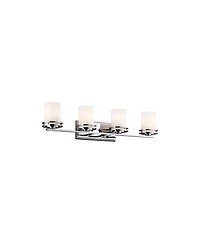 Kichler Hendrik 33 3/4" Chrome Finish and Satin Opal Glass Bath Light