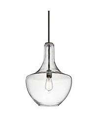 Kichler Everly 13 3/4"W Olde Bronze Clear Seedy Glass Pendant Light