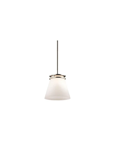 Kichler Hendrik 8" Wide Brushed Nickel Mini Pendant with Opal Glass