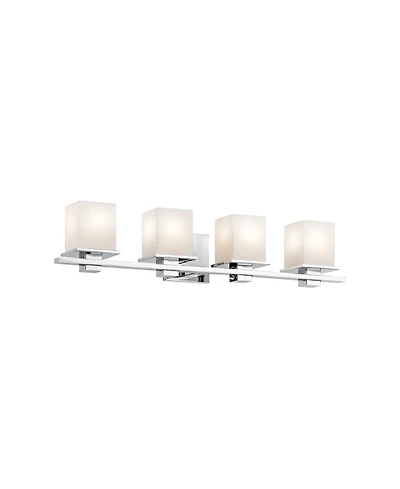 Kichler Tully 32" Wide Chrome Opal 4-Light Modern Bath Light