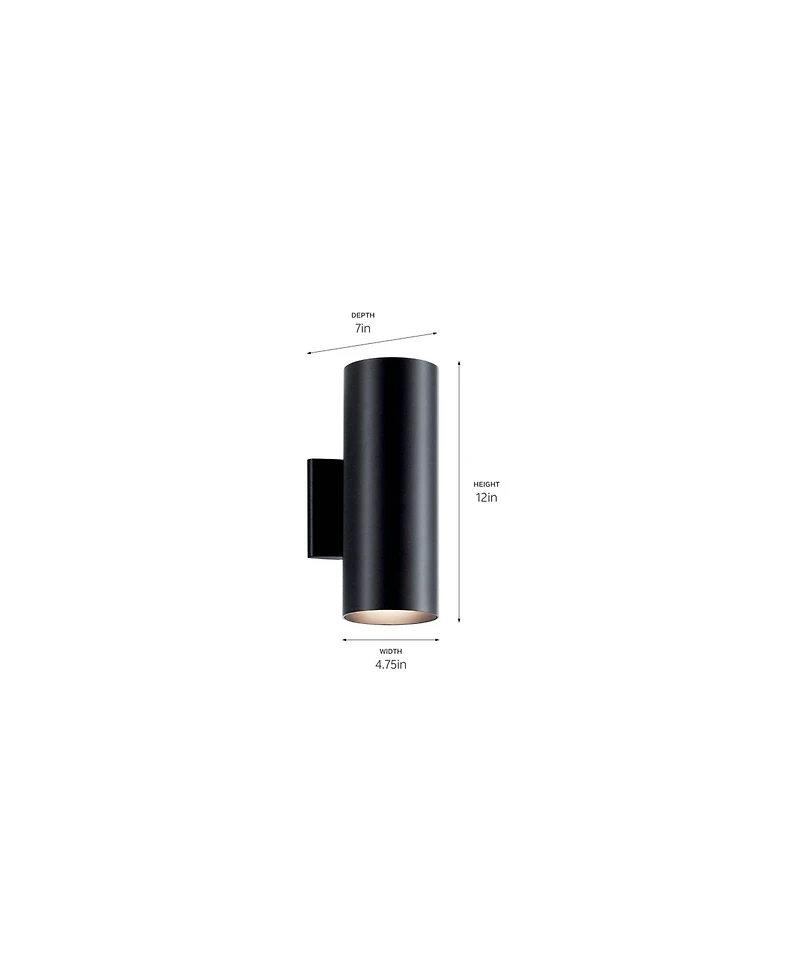 Kichler Harper 12" High Black Outdoor Wall Light