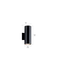 Kichler Harper 12" High Black Outdoor Wall Light