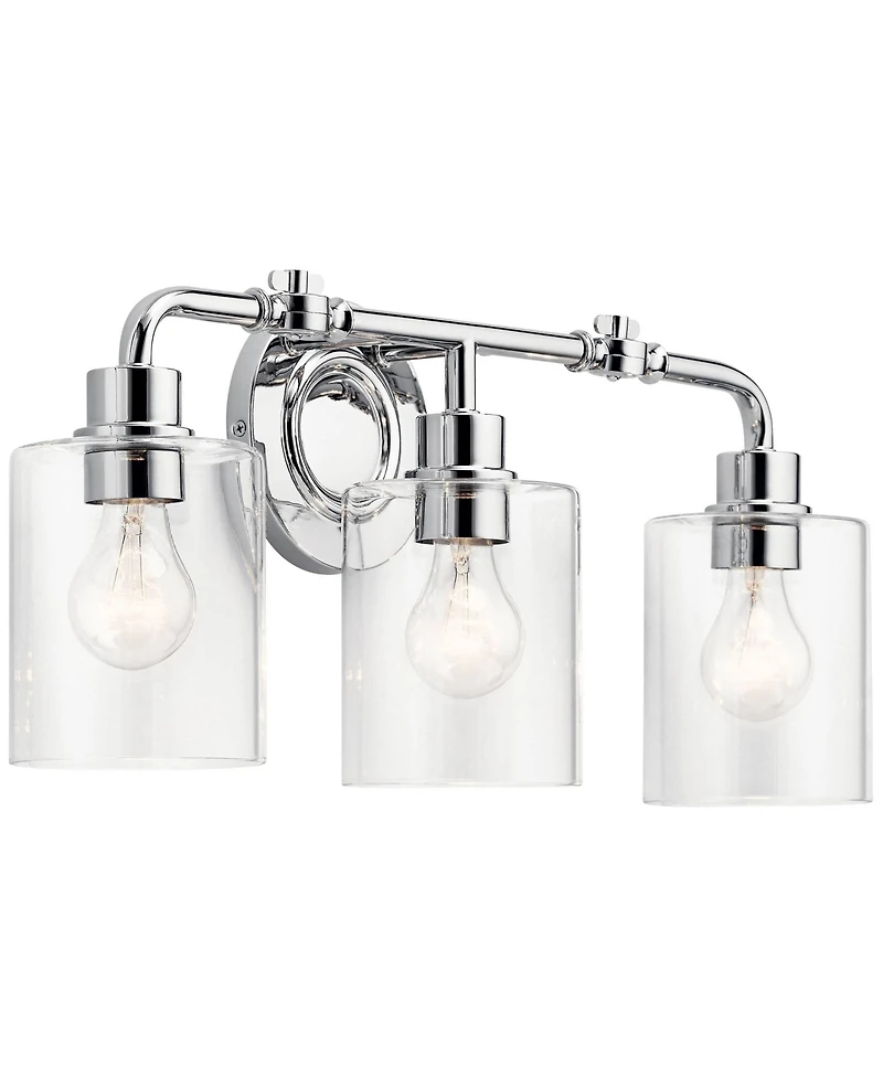 Kichler Gunnison 24" Wide Chrome 3-Light Bath Light