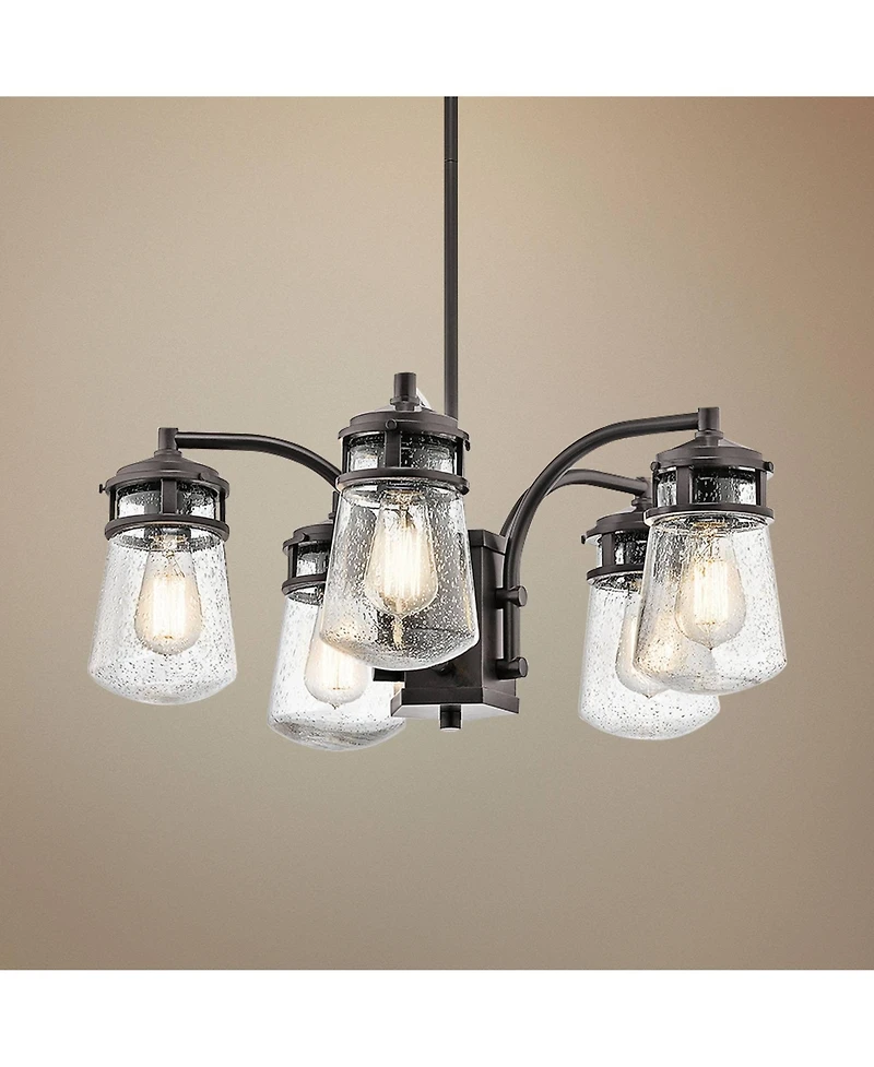 Kichler Lyndon 24" Wide Architectural Bronze Outdoor Chandelier