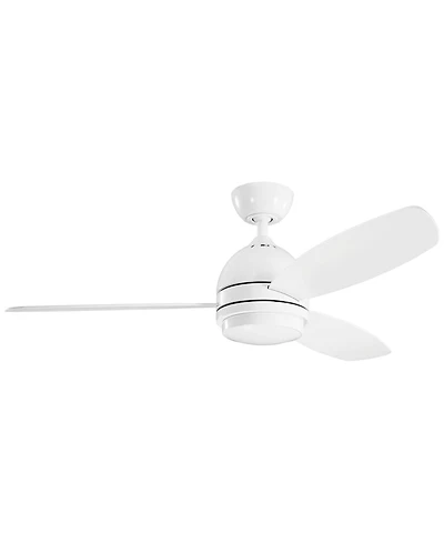 52" Kichler Vassar White Modern Led Ceiling Fan with Wall Control