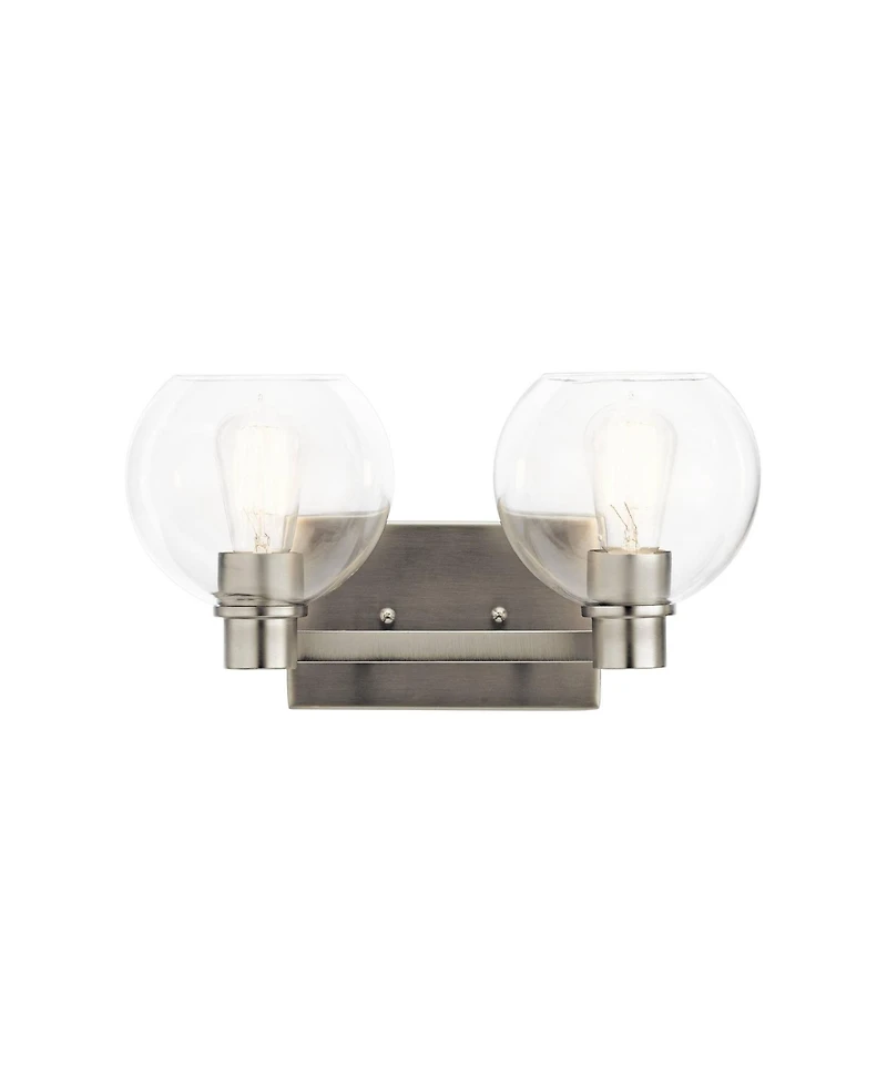 Kichler Harmony 8 1/4"H Brushed Nickel 2-Light Wall Sconce