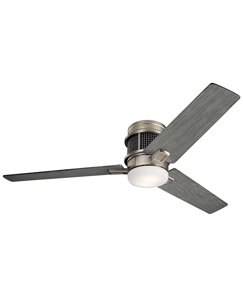 52" Kichler Chiara Nickel Led Hugger Ceiling Fan with Wall Control