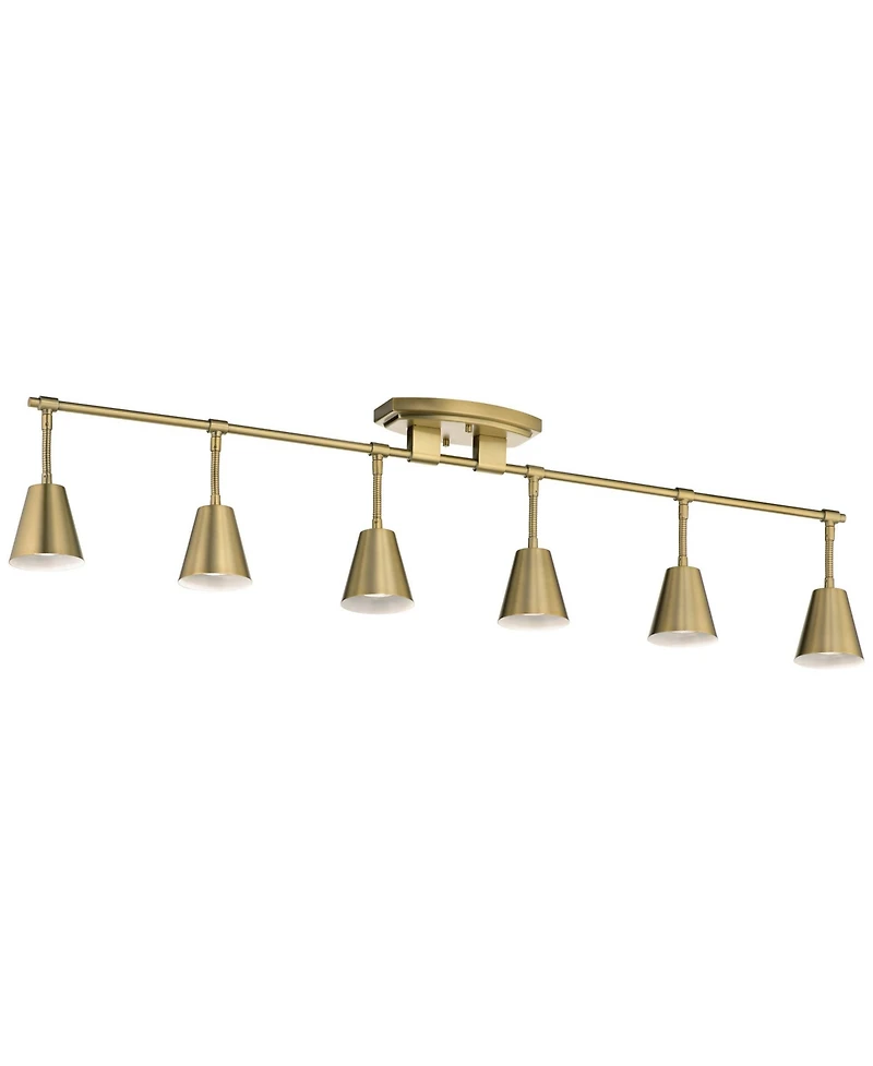 Kichler Sylvia 45" Wide 6-Light Brushed Brass Track Ceiling Light
