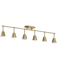 Kichler Sylvia 45" Wide 6-Light Brushed Brass Track Ceiling Light