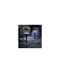 John Timberland Pagoda 12" High Modern 12-Piece Outdoor Landscape Lighting Set Porch House Led Bulb Dusk To Dawn Black Aluminum
