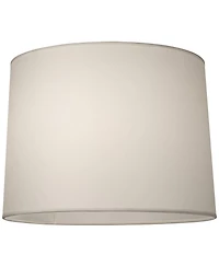 Springcrest Set of 2 Drum Lamp Shades White Medium 13" Top x 14" Bottom x 10" High Spider with Replacement Harp and Finial Fitting