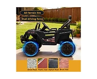 Yobtop 12V 2WD Ride-On Utv with 2.4G Parental Remote Control, 4-Wheel Suspension & Anti-Collision Bar, Ages 3-5