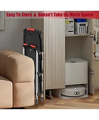 Streamdale Furniture Foldable 3-Shelf Heavy-Duty Utility Cart with Wheels