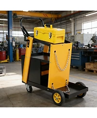 Streamdale Furniture Multi-Function Welder Trolley with 4-Drawer Chest and 2 Safety Chains