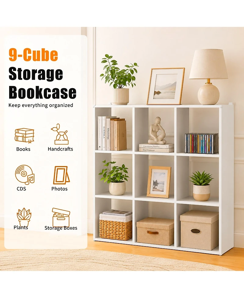 Boyel Living Cube Metal Storage Shelf Organizer Bookcase Display Rack Easy Assembly