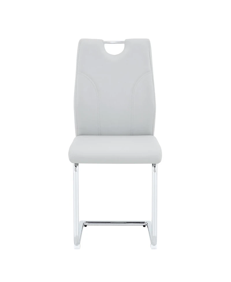 Streamdale Furniture Pu Dining Chairs with Legs, Set of 4