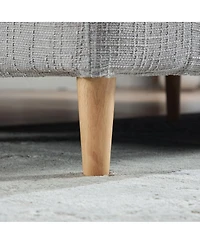Streamdale Furniture Modern Upholstered Chenille Daybed with Armrests and Bolster Pillows