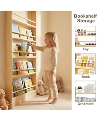 Streamdale Furniture 6-Tier Solid Wood Over-the-Door Bookshelf