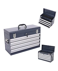 Streamdale Furniture Heavy Duty 21-Inch 4-Drawer Portable Metal Tool Box Chest Organizer