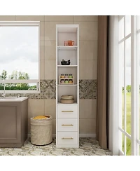 Streamdale Furniture 3-Drawer Side Storage Cabinet, 15.75x85.04