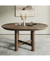 Streamdale Furniture Wood Extendable Oval Dining Table, 47"-63", Espresso