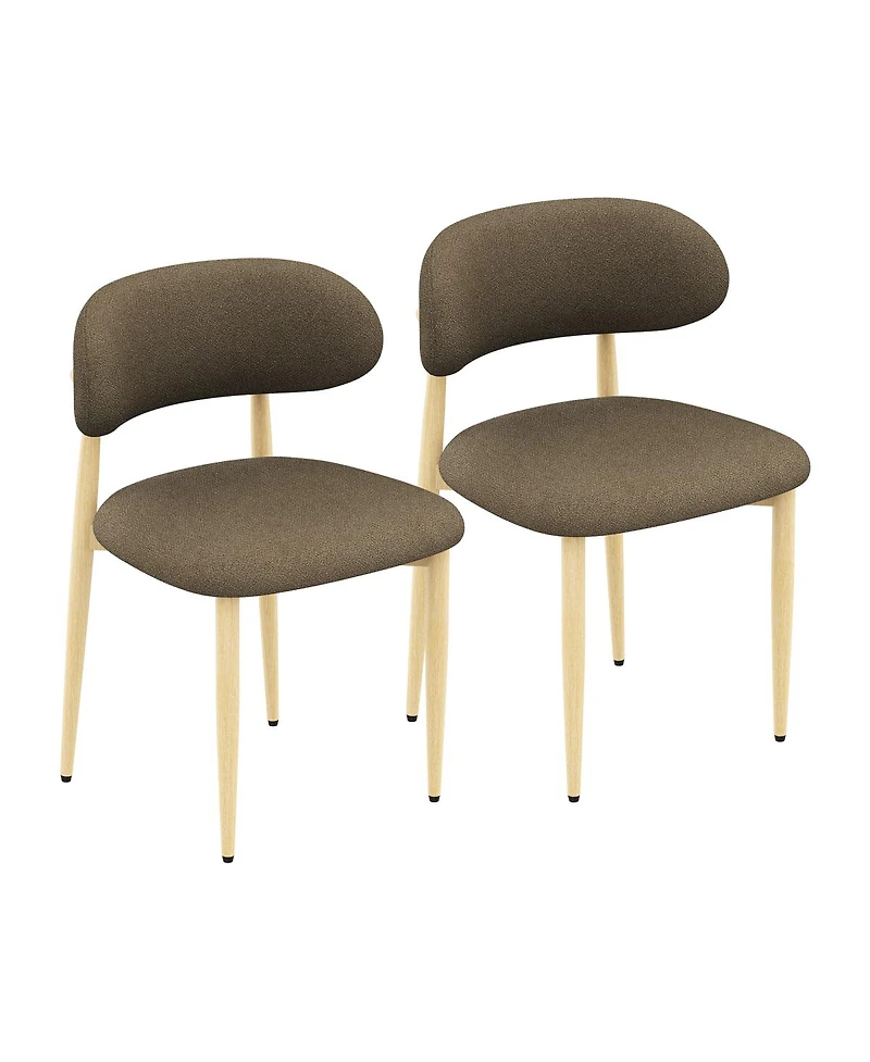 Streamdale Furniture Modern Lamb Wool Dining Chairs