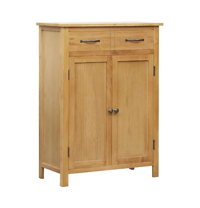 vidaXL Shoe Cabinet 29.9"x14.6"x41.3" Solid Oak Wood