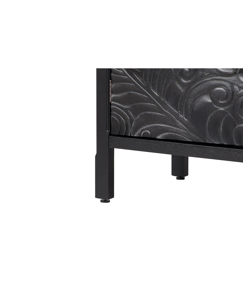 Streamdale Furniture Hand-Carved Accent Cabinet with Drawer and Doors