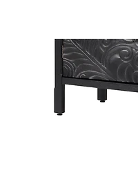 Streamdale Furniture Hand-Carved Accent Cabinet with Drawer and Doors