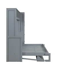 Streamdale Furniture Full Size Murphy Bed with Closet and Drawers