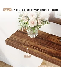 Tribesigns Console Table with Storage and Circle Base