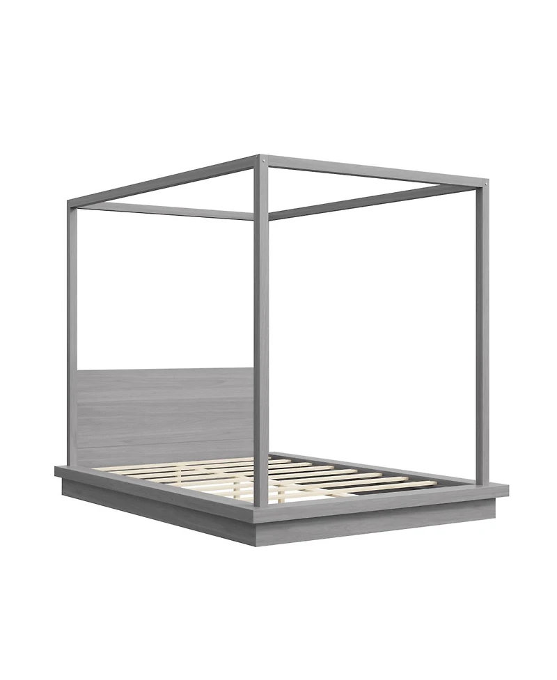 Streamdale Furniture Queen size Wooden Canopy Platform Bed with Headboard